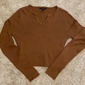 Brown light sweater top